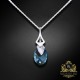 Sudraba kulons "Baroka II (Aquamarine Light Chrome)" ar Swarovski™ kristāliem