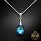 Sudraba kulons "Baroka (Bermuda Blue)" ar Swarovski™ kristāliem