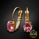 Auskari "Baroka Spogulis II (Fancy Pink)" ar Swarovski Zirconia Pure Brilliance kristāliem