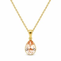 Sudraba kulons „Crystal Drop (Honey)“ ar Preciosa® kristāliem