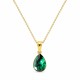 Sudraba kulons „Crystal Drop (Emerald)“ ar Preciosa® kristāliem