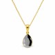 Sudraba kulons „Crystal Drop (Jet Hematite)“ ar Preciosa® kristāliem