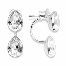 925 Sterling Silver Earrings “Dew Drop” created with Crystals by Swarovski®