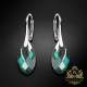 Sudraba auskari "Baroka II (Emerald Light Chrome)" ar Swarovski™ kristāliem