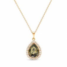 Кулон «Небесная Капля (Gold Patina)» с кристаллами Swarovski™