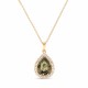 Kulons „Debesu Piliens (Gold Patina)“ ar Swarovski™ kristāliem