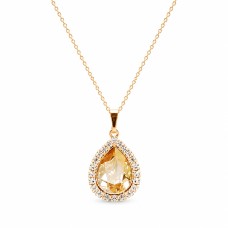 Кулон «Небесная Капля (Golden Shadow)» с кристаллами Swarovski®