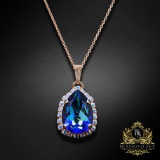 Kulons "Debesu Piliens III (Bermuda Blue)" ar Swarovski™ kristāliem