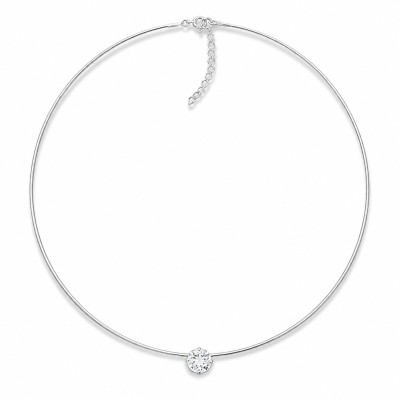 Neredzamais sudraba kulons „Invisible“ ar Swarovski® kristālu