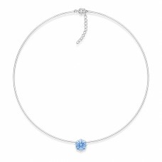Neredzamais sudraba kulons „Invisible (Arctic Blue)“ ar Swarovski® kristālu