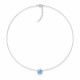 Neredzamais sudraba kulons „Invisible (Arctic Blue)“ ar Swarovski® kristālu