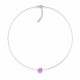 Neredzamais sudraba kulons „Invisible (Rubellite)“ ar Swarovski® kristālu