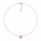 Neredzamais sudraba kulons „Invisible (Fancy Morganite)“ ar Swarovski® kristālu