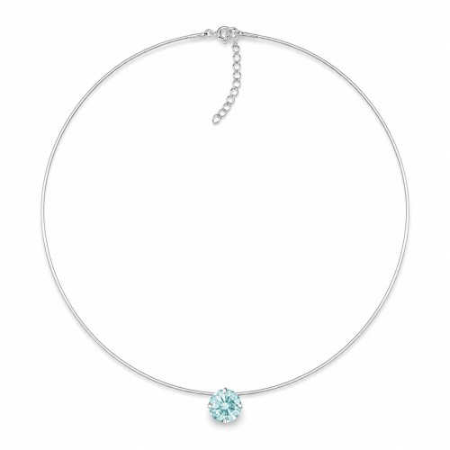 Neredzamais sudraba kulons „Invisible (Frosty Mint)“ ar Swarovski® kristālu