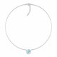 Neredzamais sudraba kulons „Invisible (Frosty Mint)“ ar Swarovski® kristālu