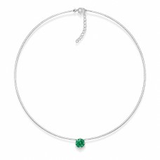 Neredzamais sudraba kulons „Invisible (Green)“ ar Swarovski® kristālu