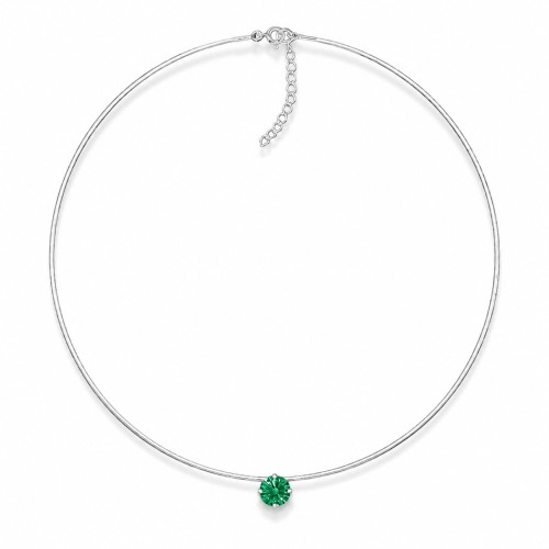 Neredzamais sudraba kulons „Invisible (Green)“ ar Swarovski® kristālu