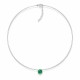Neredzamais sudraba kulons „Invisible (Green)“ ar Swarovski® kristālu