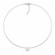 Neredzamais sudraba kulons „Invisible (Silk White)“ ar Swarovski® kristālu