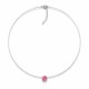 Neredzamais sudraba kulons „Invisible (Fancy Pink)“ ar Swarovski® kristālu