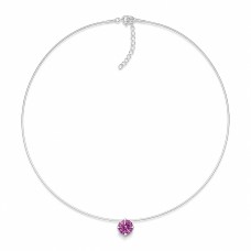 Neredzamais sudraba kulons „Invisible (Fancy Purple)“ ar Swarovski® kristālu