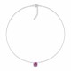 Neredzamais sudraba kulons „Invisible (Fancy Purple)“ ar Swarovski® kristālu