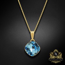 Kulons "Apžilbinošs Spīdums IV (Aquamarine Blue)" ar Swarovski™ kristāliem