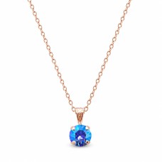 Кулон «Юнона (Light Sapphire Shimmer)» с кристаллами Swarovski®