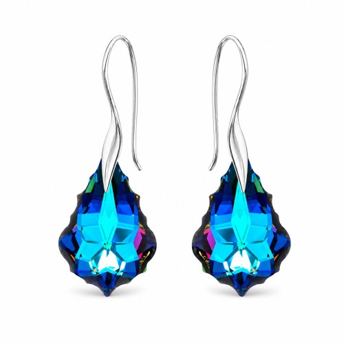 Sudraba auskari „Baroks IV (Meridian Blue)“