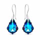 Sudraba auskari „Baroks IV (Meridian Blue)“ ar Swarovski® kristāliem