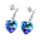 Sudraba auskari „Iemīlējusies Sirds II (Vitrail Light)“ ar Swarovski® kristāliem