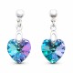 Sudraba auskari „Iemīlējusies Sirds II (Vitrail Light)“ ar Swarovski® kristāliem