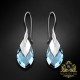 Sudraba auskari "Baroka II (Aquamarine Light Chrome)" ar Swarovski™ kristāliem