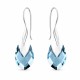 Sudraba komplekts sievietēm „Baroks II (Aquamarine Light Chrome)“ ar Swarovski® kristāliem