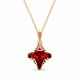 Jewelry Set “Crystal Rhombus II” (Light Siam Metallic Light Gold) embellished with Crystals by Swarovski®