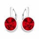 Sudraba auskari „Klaris (Scarlet)“ ar Swarovski® kristāliem