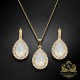 Komplekts "Debesu Piliens (White Opal)" ar Swarovski™ kristāliem