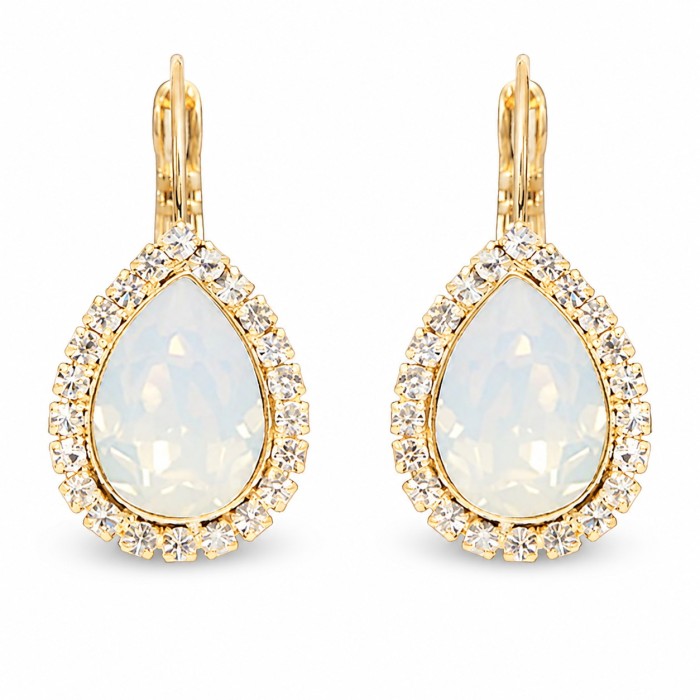 Komplekts sievietēm „Debesu Piliens (White Opal)“ ar Swarovski® kristāliem