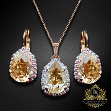 Komplekts "Debesu Piliens III (Golden Shadow)" ar Swarovski™ kristāliem