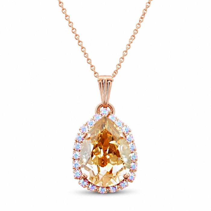 Komplekts sievietēm „Debesu Piliens III (Golden Shadow)“ ar Swarovski® kristāliem