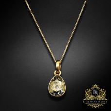 Kulons "Kristāla Lāse (Gold Patina)" ar Swarovski™ kristāliem