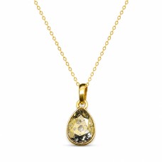 Kulons „Crystal Drop (Gold Patina)“ ar Swarovski® kristāliem