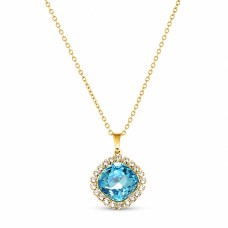 Кулон «Ослепительный Блеск III (Aqua)» с кристаллами Swarovski®