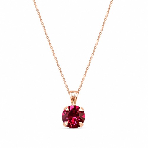 Kaklo papuošalas moterims DiamondSky „Juno (Ruby)“