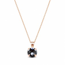 Кулон «Юнона (Silver Night)» с кристаллами Swarovski®