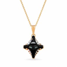 Кулон «Кристальный Ромб II (Graphite Lite Chrome)» с кристаллами Swarovski®