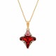 Kulons „Crystal Rhombus II (Light Siam Metallic Light Gold)“ ar Swarovski® kristāliem