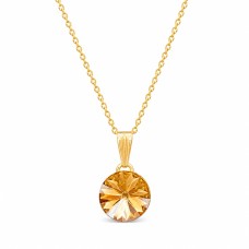 Кулон «Кларис II (Golden Shadow)» с кристаллами Swarovski™