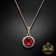 Kulons "Apžilbinošs Spīdums III (Scarlet)" ar Swarovski™ kristāliem