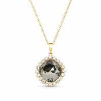 Кулон «Ослепительный Блеск III (Silver Shadow)» с кристаллами Swarovski®